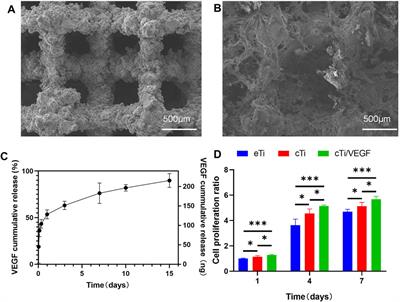 Sustained Release of VEGF to Promote Angiogenesis and Osteointegration of Three-Dimensional Printed Biomimetic Titanium Alloy Implants